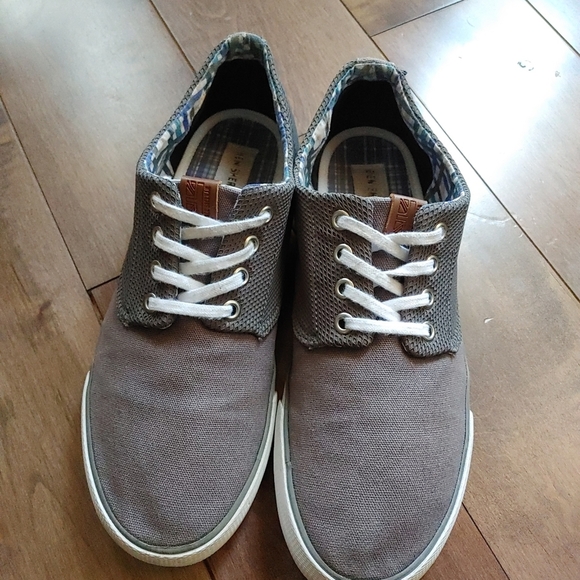 Ben Sherman Mens Gray Canvas Casual lace shoes 8.5 - Picture 3 of 8